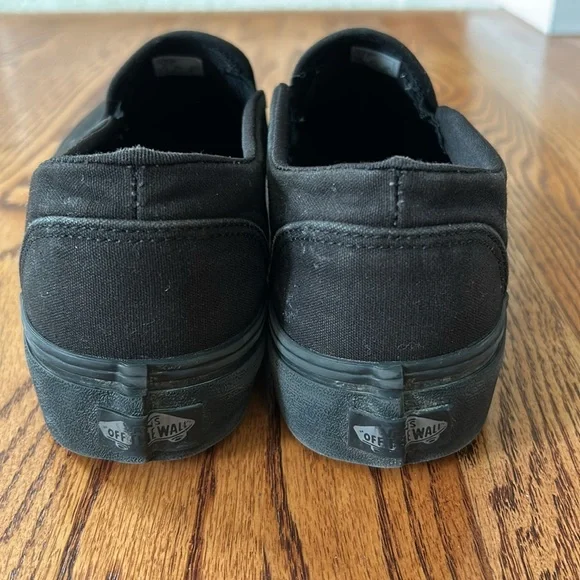 Vans Asher Platform Skate Canvas Slip On Shoes Womens Size 10 Black - Picture 3 of 6